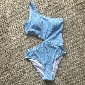Brand New Light Blue One Piece- cut out on the side